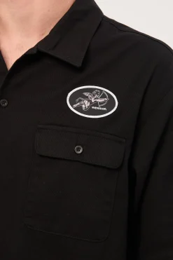 Cherub Short Sleeve Work Shirt Black