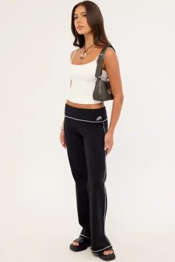 Cherub Y2K Foldover Leggings Black