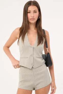 Chloe Short Ash Stripe