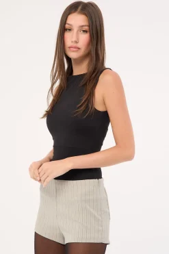 Chloe Short Ash Stripe