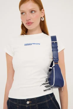 Chrome Baby Tee White