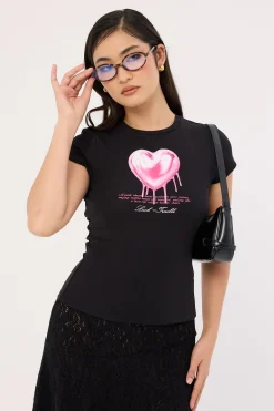 Chrome Heart Baby Tee Black