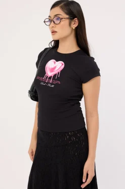Chrome Heart Baby Tee Black