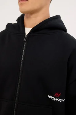 Cinder Urban Zip Through Hoodie Black