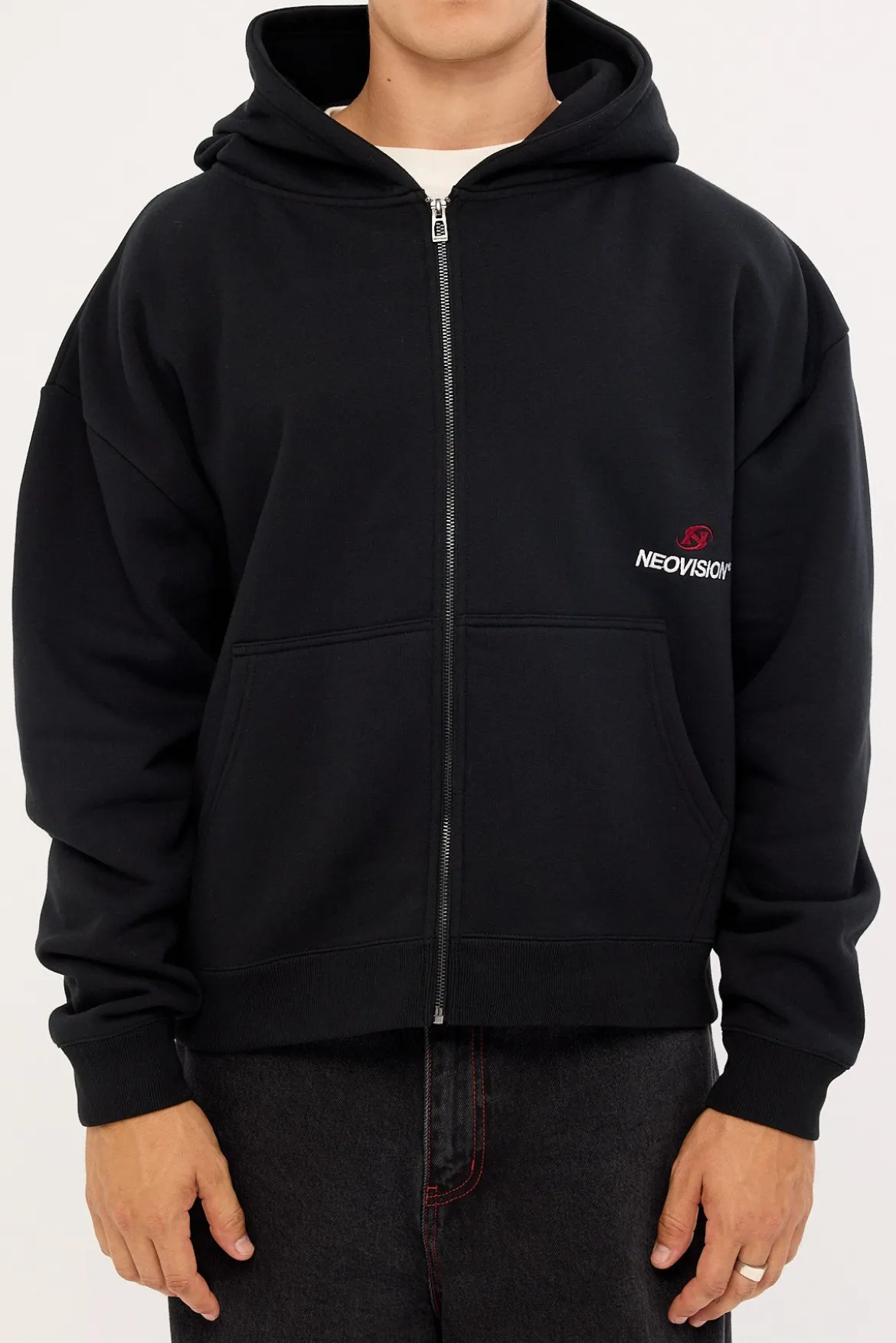 Cinder Urban Zip Through Hoodie Black