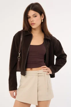 Cinnamon Double Belt Skort Cream