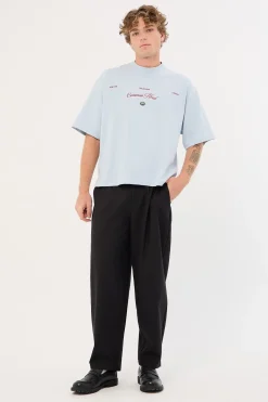 Cities Cropped Heavyweight Easy Tee Misty Blue