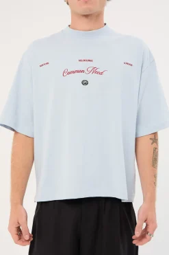 Cities Cropped Heavyweight Easy Tee Misty Blue
