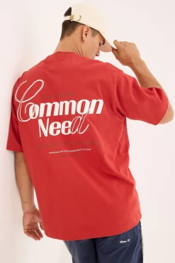 Clarity Heavyweight Boxy Tee Brick Red