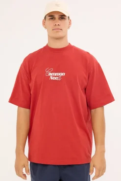 Clarity Heavyweight Boxy Tee Brick Red