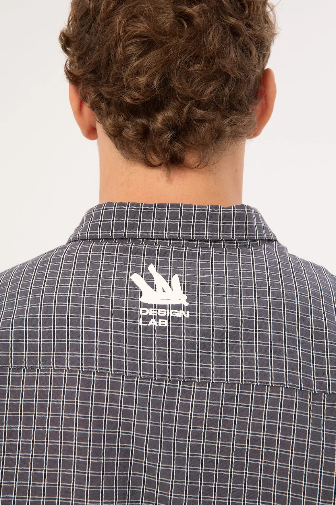 Clash Layered Long Sleeve Shirt Charcoal Check