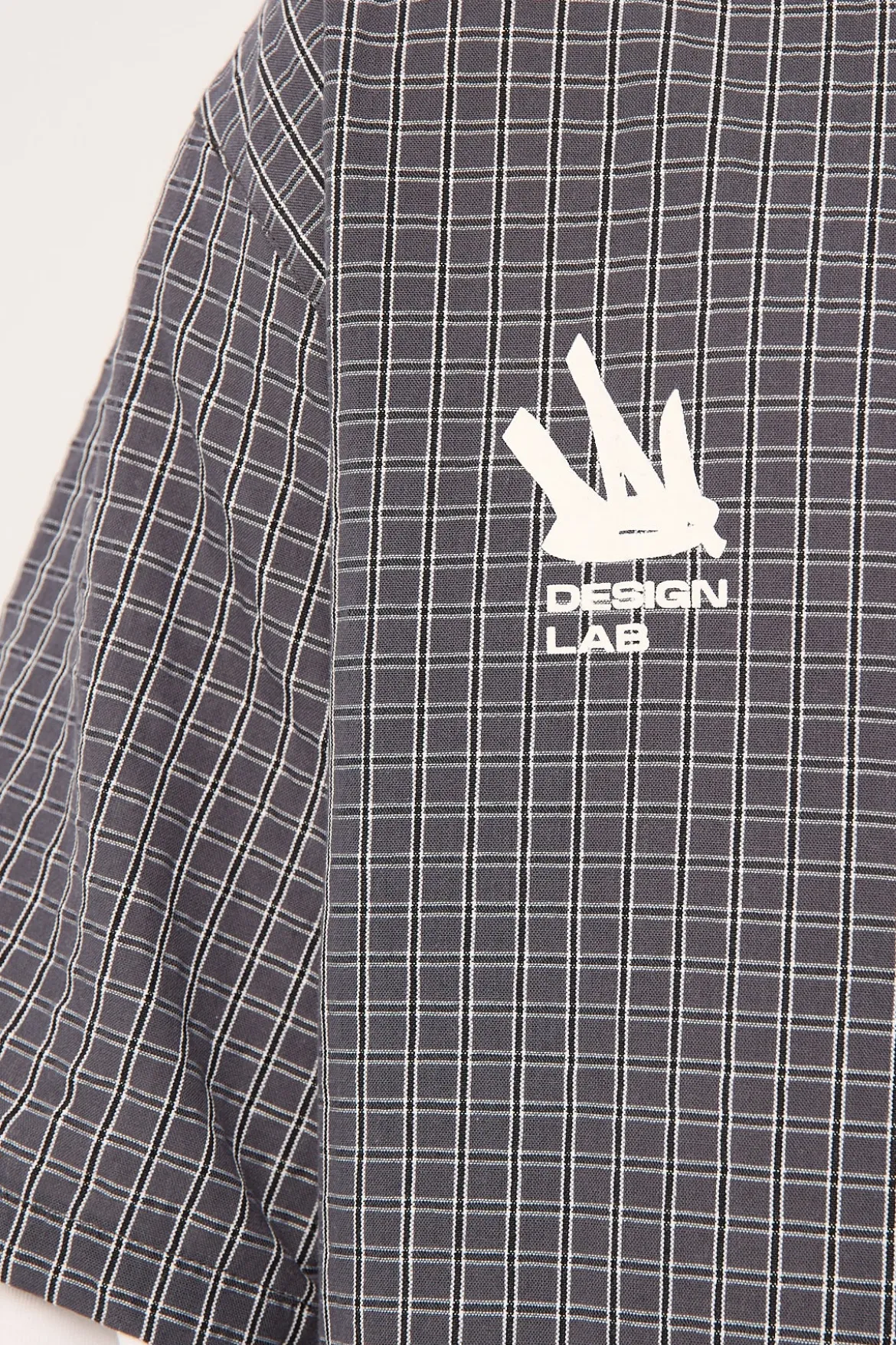 Clash Layered Long Sleeve Shirt Charcoal Check