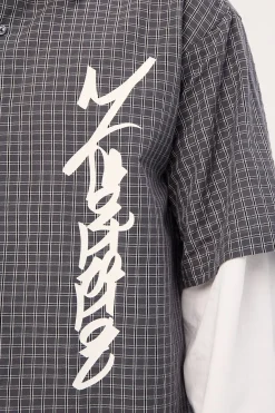 Clash Layered Long Sleeve Shirt Charcoal Check