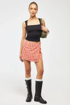 Class Micro Wrap Skirt Tomato Red