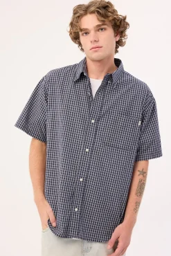 Classic Gingham S/S Shirt Navy Check