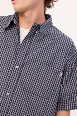Classic Gingham S/S Shirt Navy Check