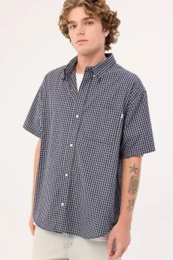 Classic Gingham S/S Shirt Navy Check