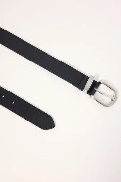 Classic Slim Leather Belt Black