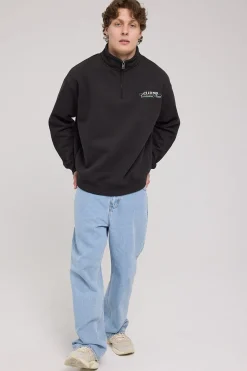 Club 1993 Quarter Zip Sweater Off Black