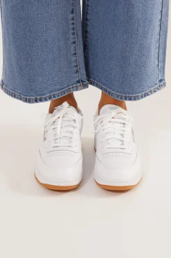 Club C Double White/Rubber Gum/White