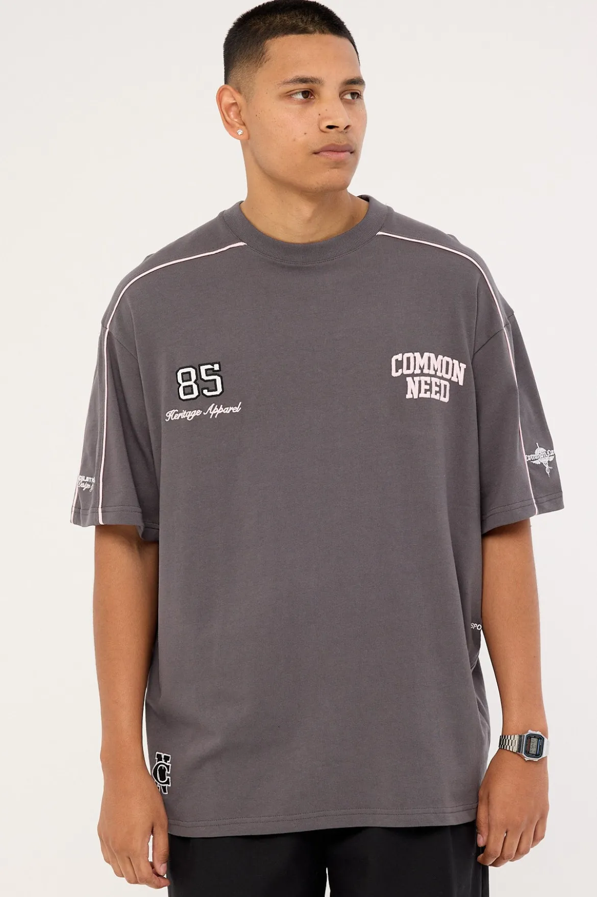 Cluster Heavyweight Boxy Tee Asphalt