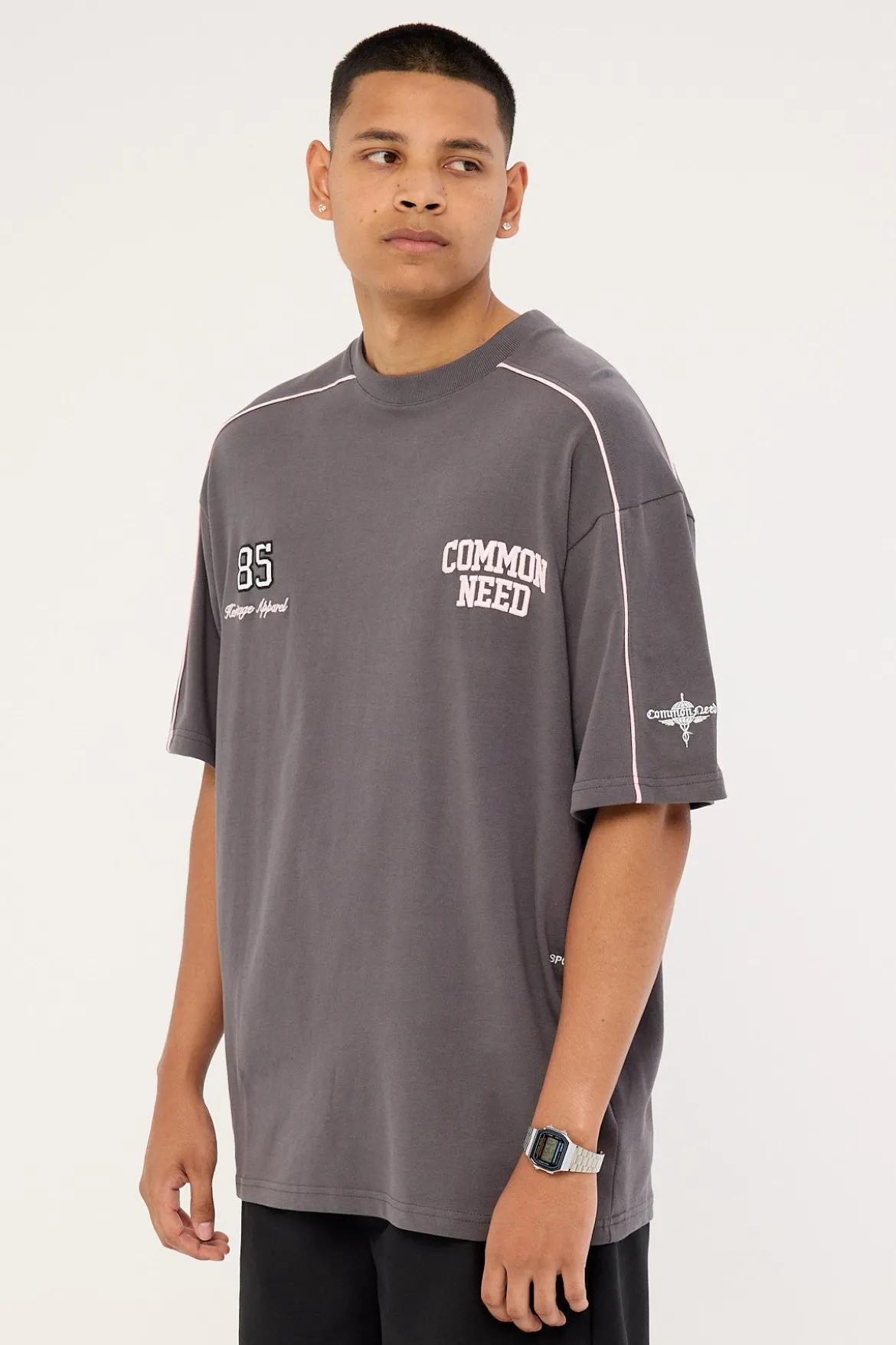 Cluster Heavyweight Boxy Tee Asphalt