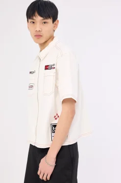 Clutch Oversize Cropped Shirt Off White