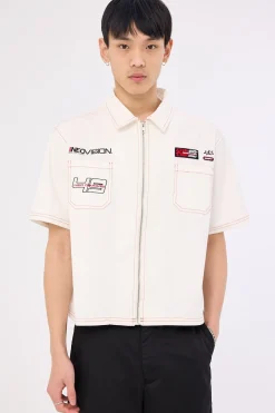 Clutch Oversize Cropped Shirt Off White
