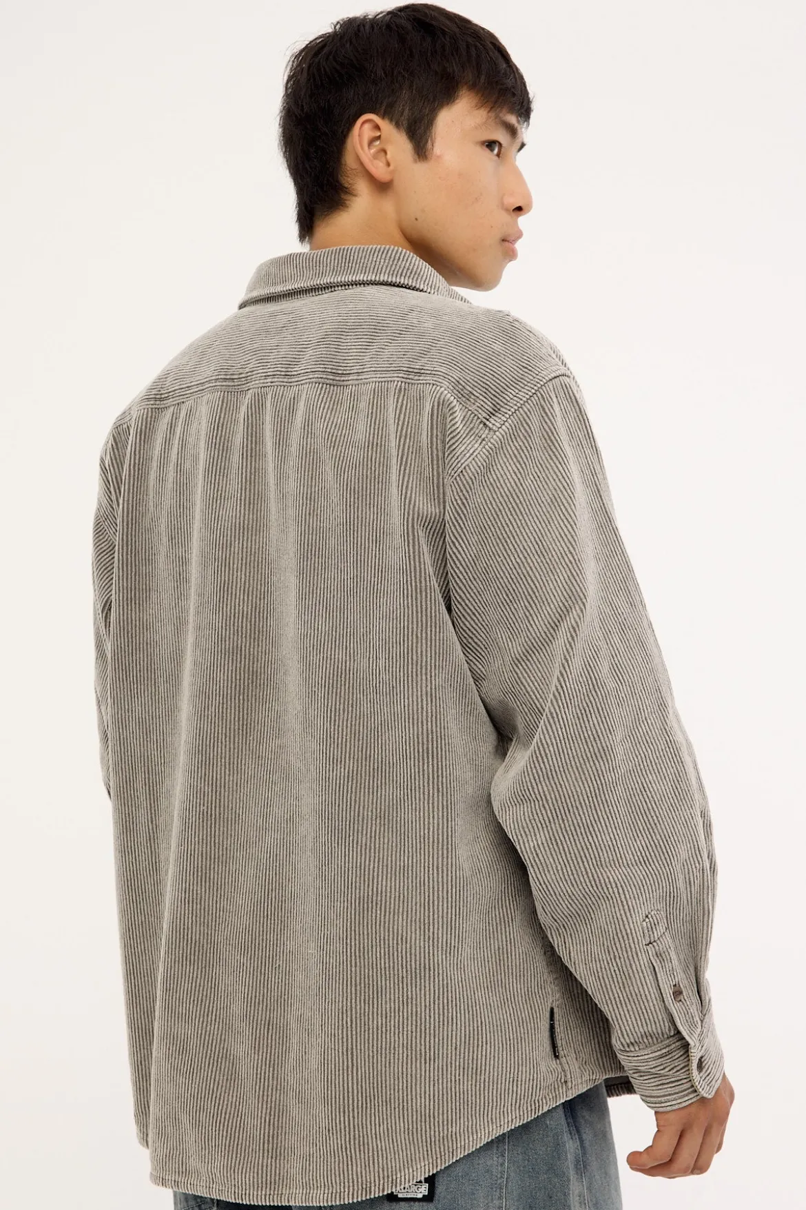 Cobra Cord Washed Overshirt Grey