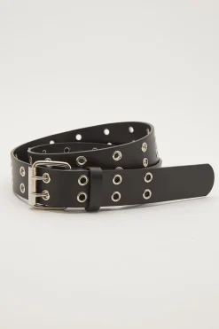 Code Eyelet Belt Black