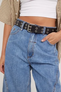 Code Eyelet Belt Black