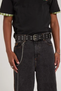 Code Eyelet Belt Black