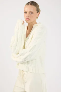 Cohen Cable Knit Jumper Cream