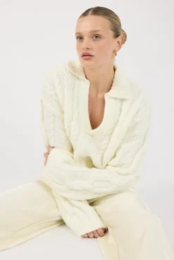 Cohen Cable Knit Jumper Cream
