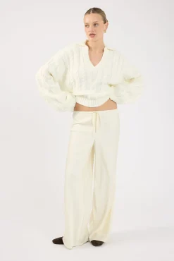 Cohen Cable Knit Jumper Cream