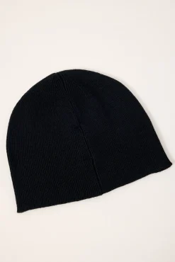Coil Eyelet Beanie Black