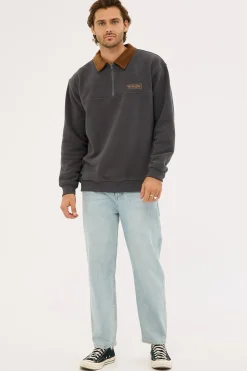 Collar Polar Sweat Worn Black