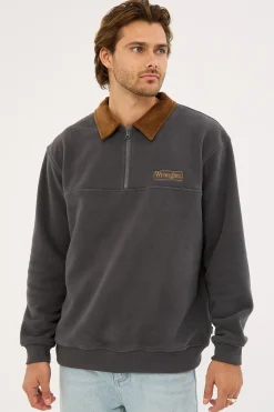 Collar Polar Sweat Worn Black
