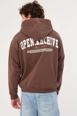 College Boxy Hoodie Cocoa Brown