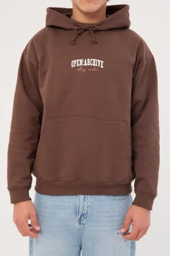 College Boxy Hoodie Cocoa Brown