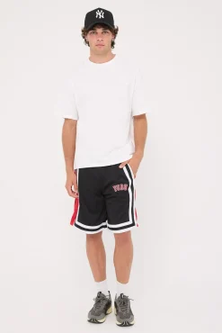 College Mesh Shorts Black/Red/White