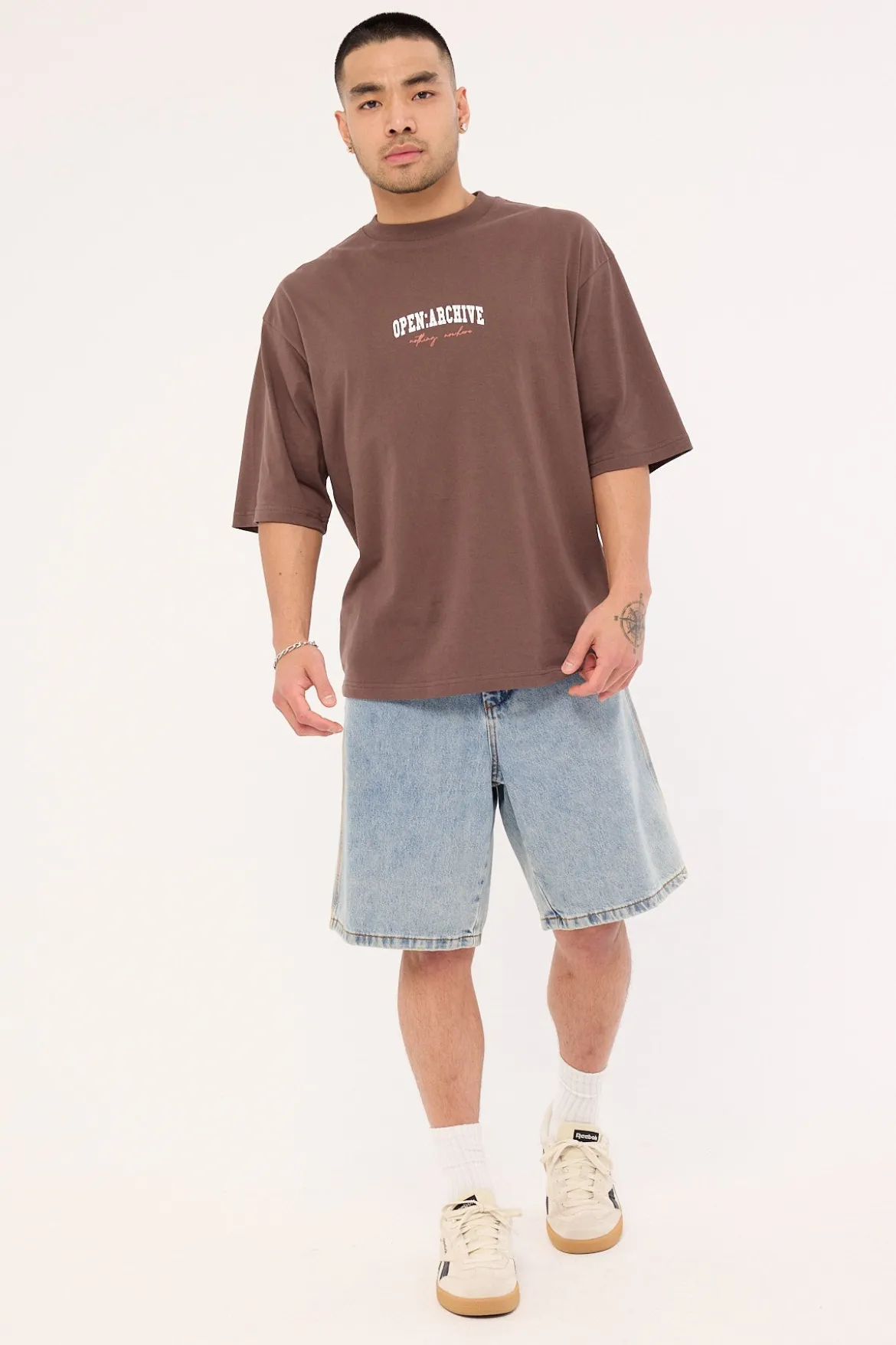 College Organic Boxy Tee Cocoa Brown