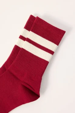 Collegiate Socks Burgundy