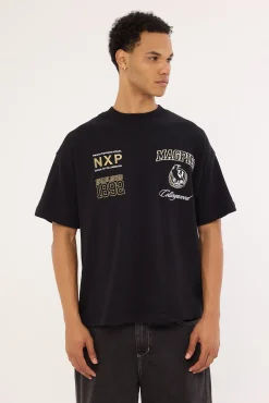 Collingwood Stadium Loopback Tee Black
