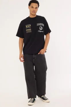Collingwood Stadium Loopback Tee Black