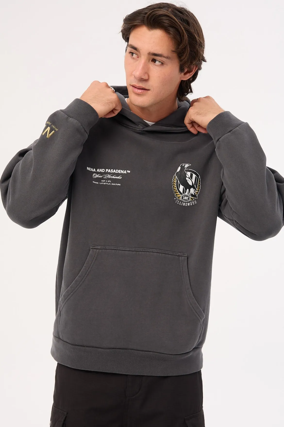 Collingwood Vintage Hoodie Pigment Asphalt