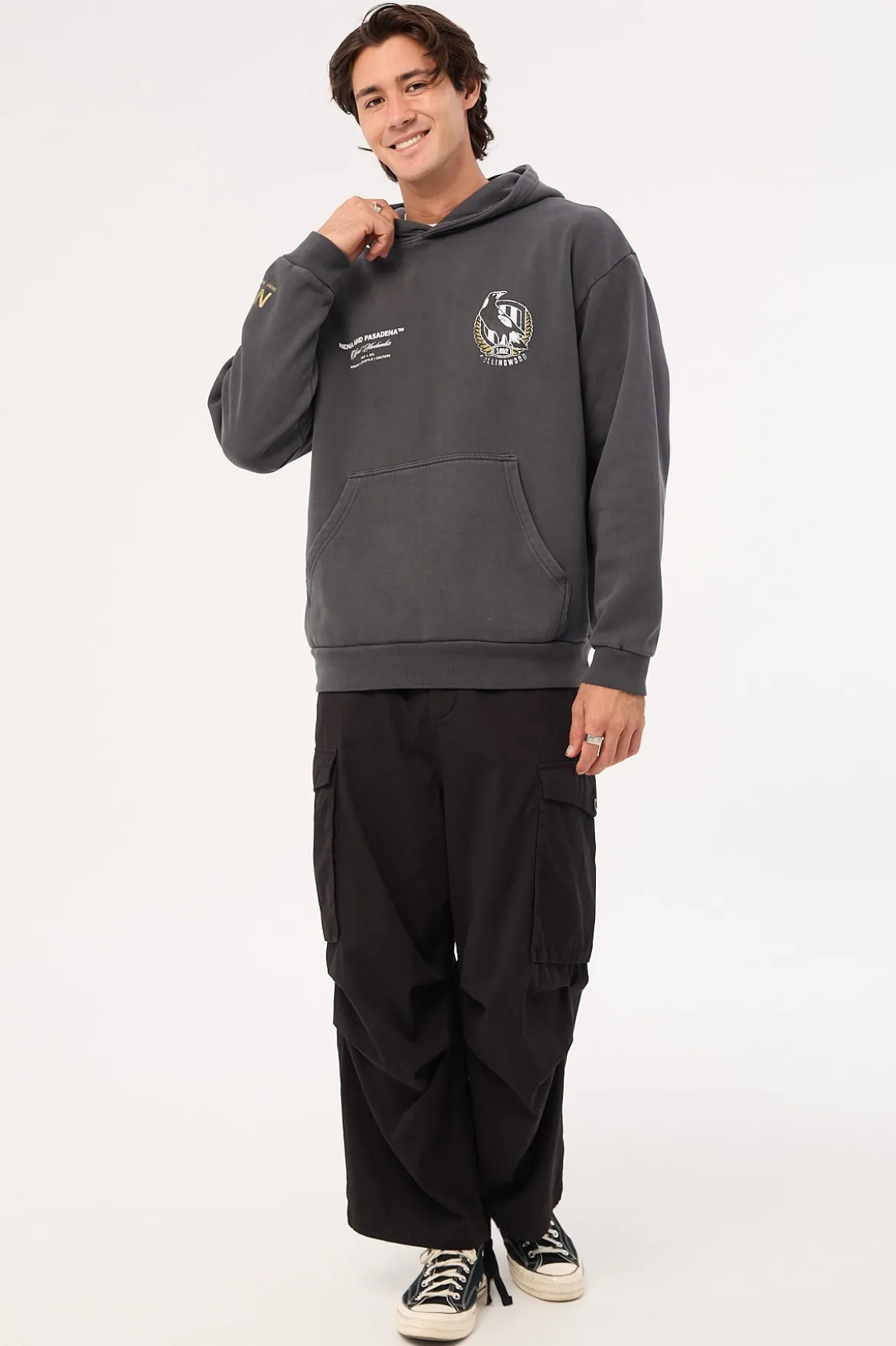 Collingwood Vintage Hoodie Pigment Asphalt