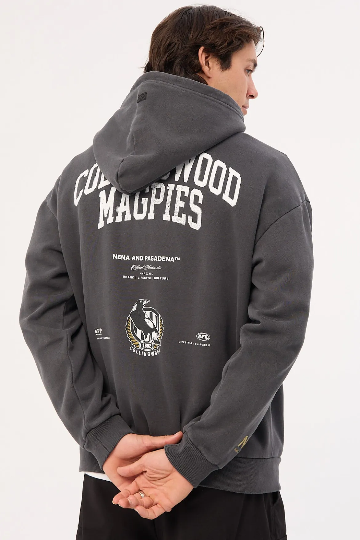 Collingwood Vintage Hoodie Pigment Asphalt