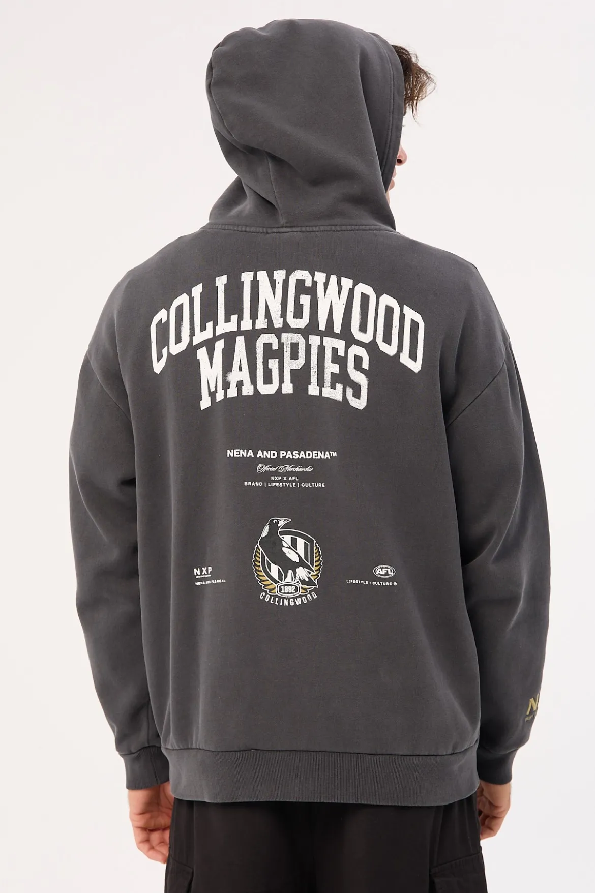 Collingwood Vintage Hoodie Pigment Asphalt