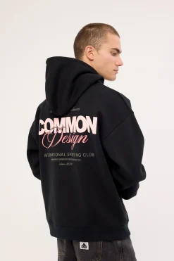 Compose Boxy Hoodie Black
